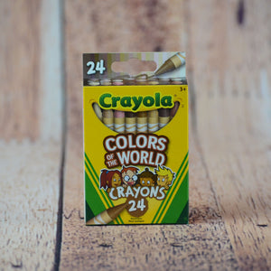 24 craies de cire de couleurs - les couleurs du monde de crayola colors of the world