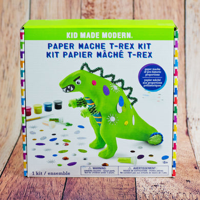 Dinosaure à peindre en papier mâché - Ensemble de bricolage clé en main