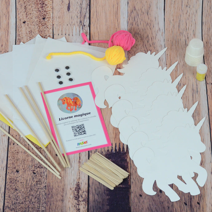 Ensemble de bricolage - Licorne pour 6, 8, 10 ou 20 enfants