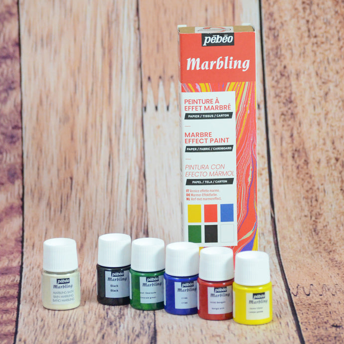 Ensemble d'initiation à la peinture à effet marbré - Marbling