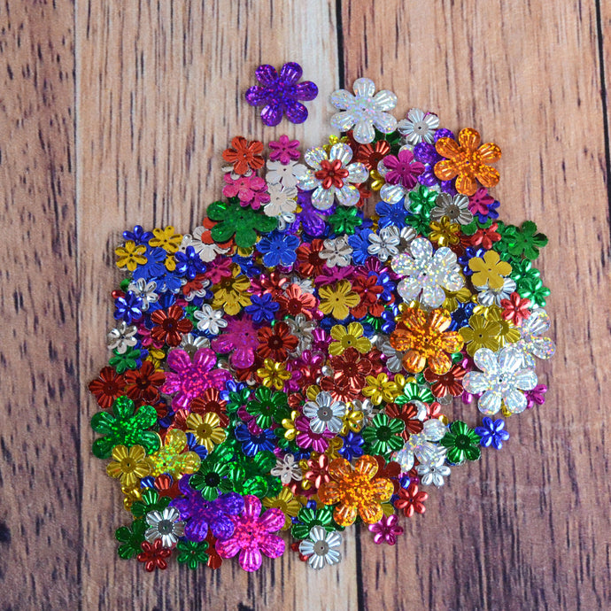 Paillettes en forme de fleur (32 gr.)