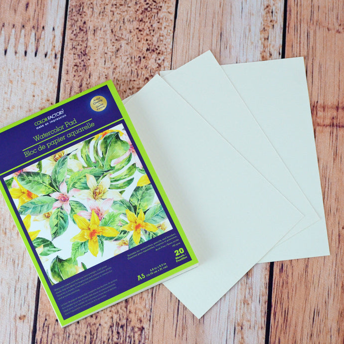 Bloc de papier pour la peinture aquarelle petit format (20 feuilles détachables)