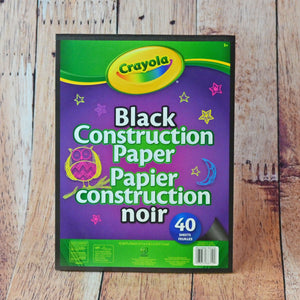 Bloc de papier construction noir Crayola