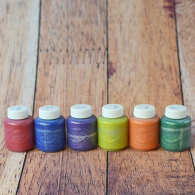 6 petits pots de peinture (gouache) brillantes de marque Crayola
