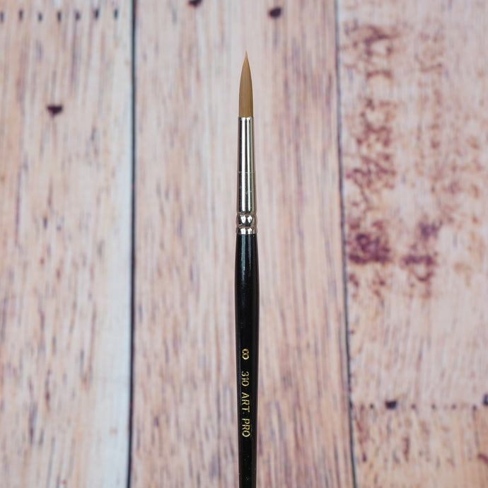 Pinceaux ronds en poils synthétiques pour l'aquarelle - tailles variées