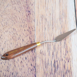 Couteaux à peindre d'artiste en métal avec manche en bois
