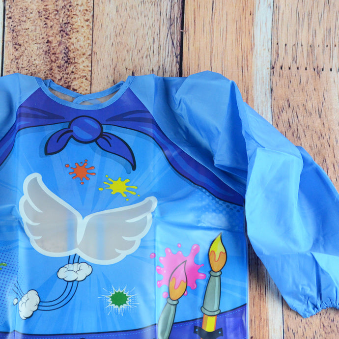 Couvre-tout avec manche longue bleu