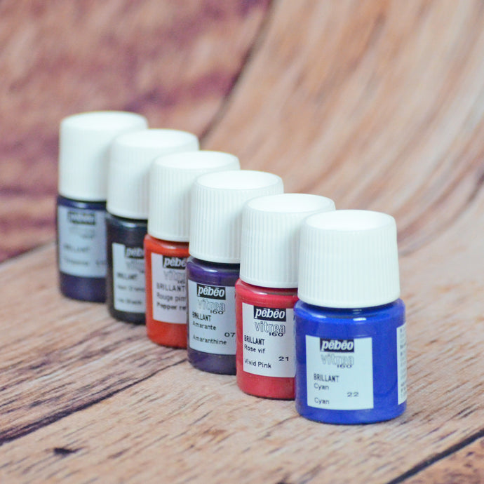 Ensemble d'initiation à la peinture sur verre ou tasse - Vitrea 160