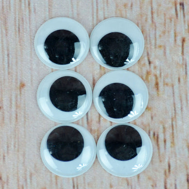 6 yeux mobiles à coller (30 mm - gros)